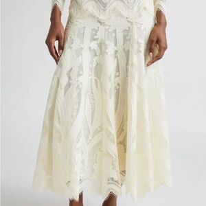 LELA ROSE Wild Rose Cream Chiffon Fabric